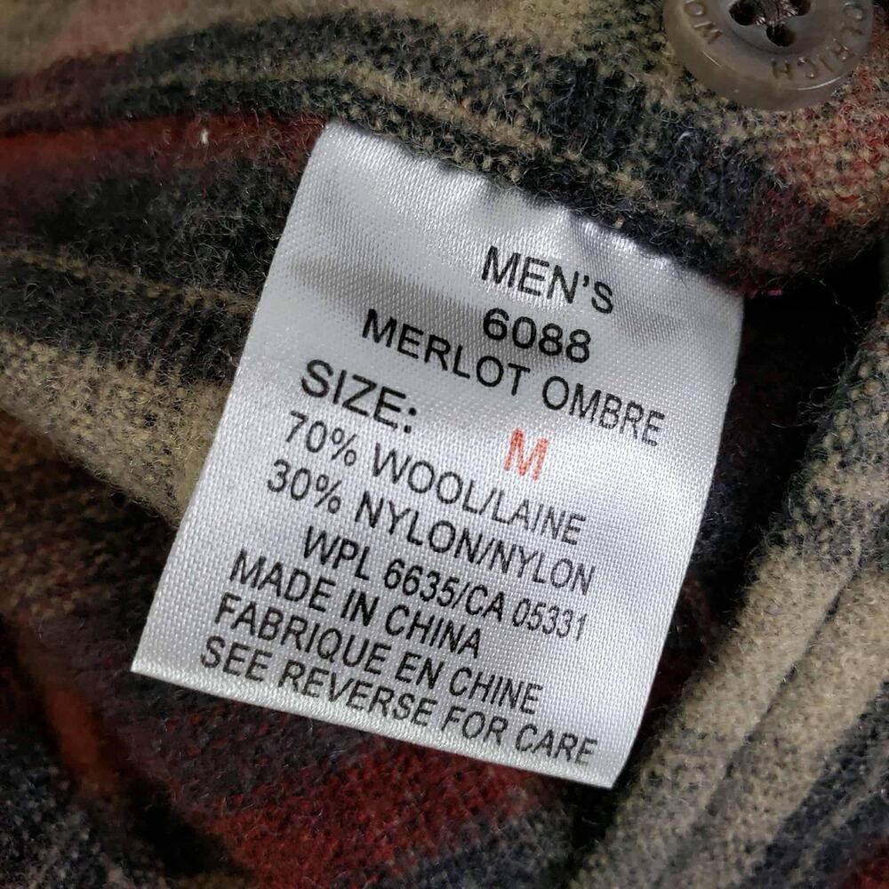 Woolrich Shirt Flannel Plaid Mens Size Medium M Long Sleeve Button Down Wool - Picture 8 of 10